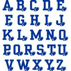 football alphabet