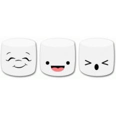three marshmallows