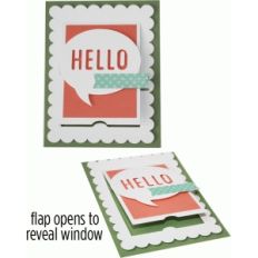 a2 hello scallop flap card