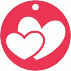 2 hearts tag