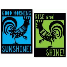 rise and shine rooster flat card set