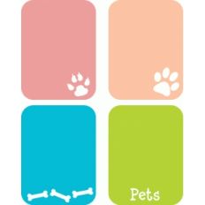 dog and cat journaling cards