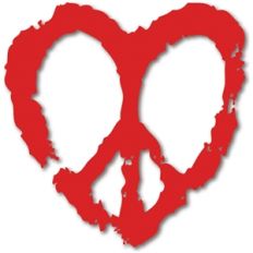 distressed peace heart