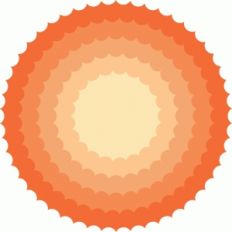 fine scalloped sunburst set