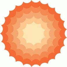 large scalloped sunburst set