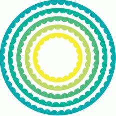 fine inner scallop circle border set