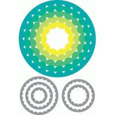 bold inner scallop circle border set