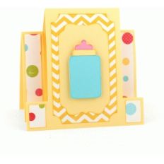 square center step card: baby
