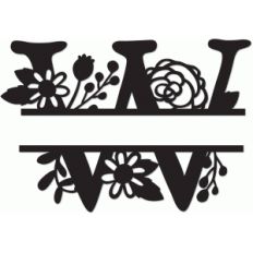 split monogram w