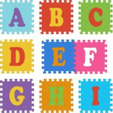 puzzle pieces alphabet a-i