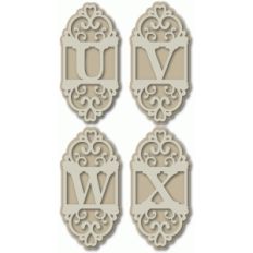 flourish monogram uvwx