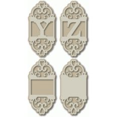 flourish monogram yz blank frame