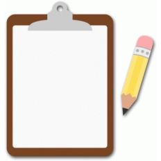 clipboard and pencil