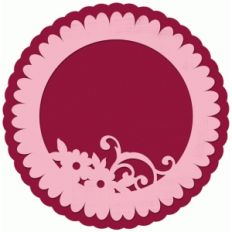 floral circle layered frame