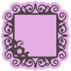 floral ornate layered frame