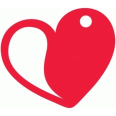 shiny heart tag