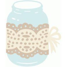 burlap and lace mason jar