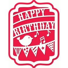 a2 happy birthday bird banner