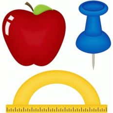 apple protractor thumb tack school pnc