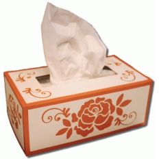 3d flower rectangle tissue box
