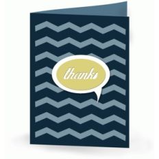 a2 chevron thank you card