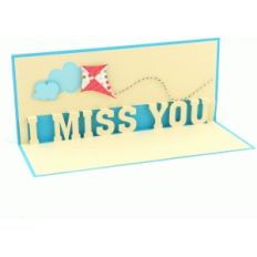 i miss you pop up card
