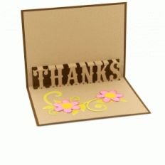 a2 thanks pop up card