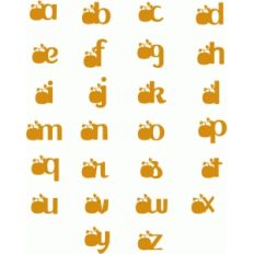 pumpkin alphabet - lowercase letters