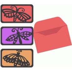 butterfly and moth mini cards and envelope