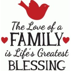 love of a family vinyl quote