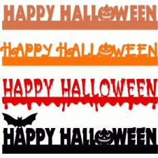 happy halloween borders set