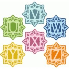 damask flourish monogram u-z