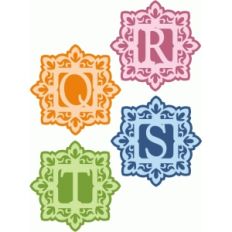 damask flourish monogram q-t