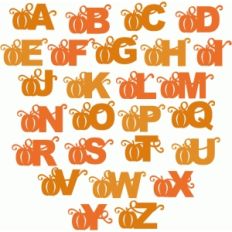 pumpkin block alphabet - uppercase