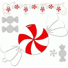 peppermint tag/bunting/ornament
