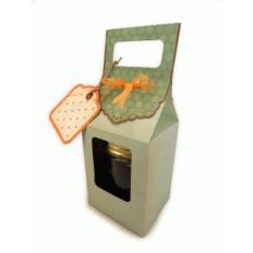 gift tote for pint jar with tag