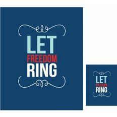 let freedom ring traditional print and cut quote card