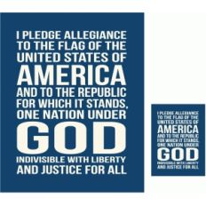 pledge traditional print and cut quote card