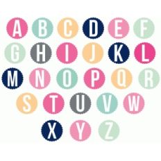 scallop circle monogram alphabet