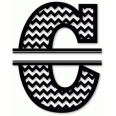 chevron split monogram c