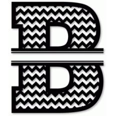 chevron split monogram b