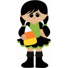 halloween girl w candy corn