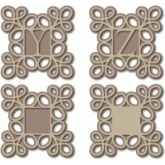 scroll monogram yz blank, frame