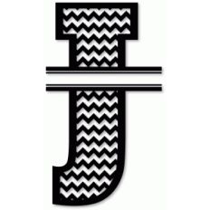 chevron split monogram j