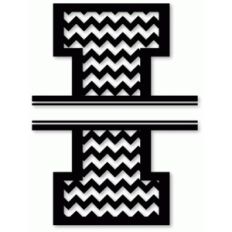 chevron split monogram i