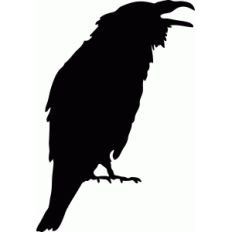 spooky crow silhouette