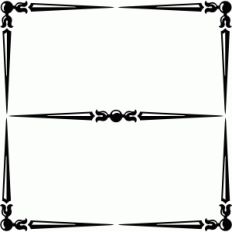 iron border and corners shape set