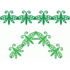 butterfly moth border and corner set