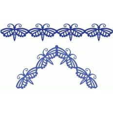 butterfly moth border and corner set