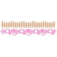 picket fence and flower borders